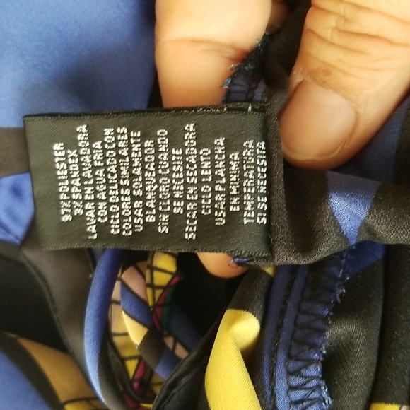 Nicole  Miller blouse Vibrant  Colors.Sz.L - Picture 14 of 15